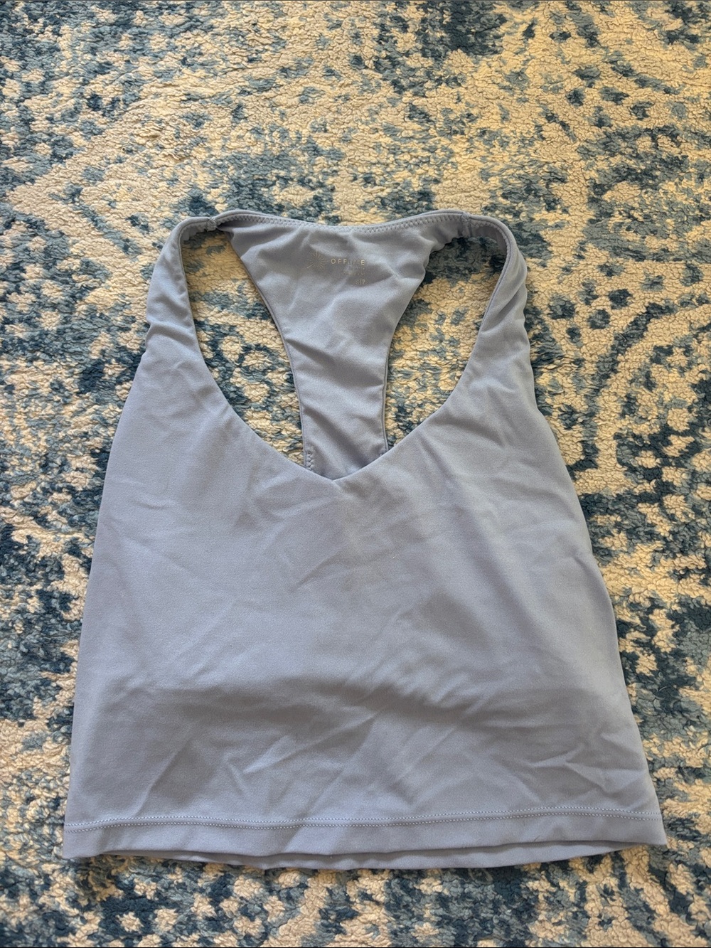 Light Blue Racerback Sports Bra Tank Top